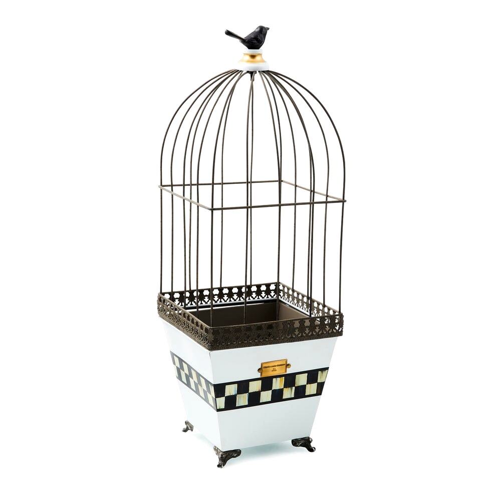 NEW Mackenzie-Childs Spectator Planter with Trellis 22" Tall In Original Box